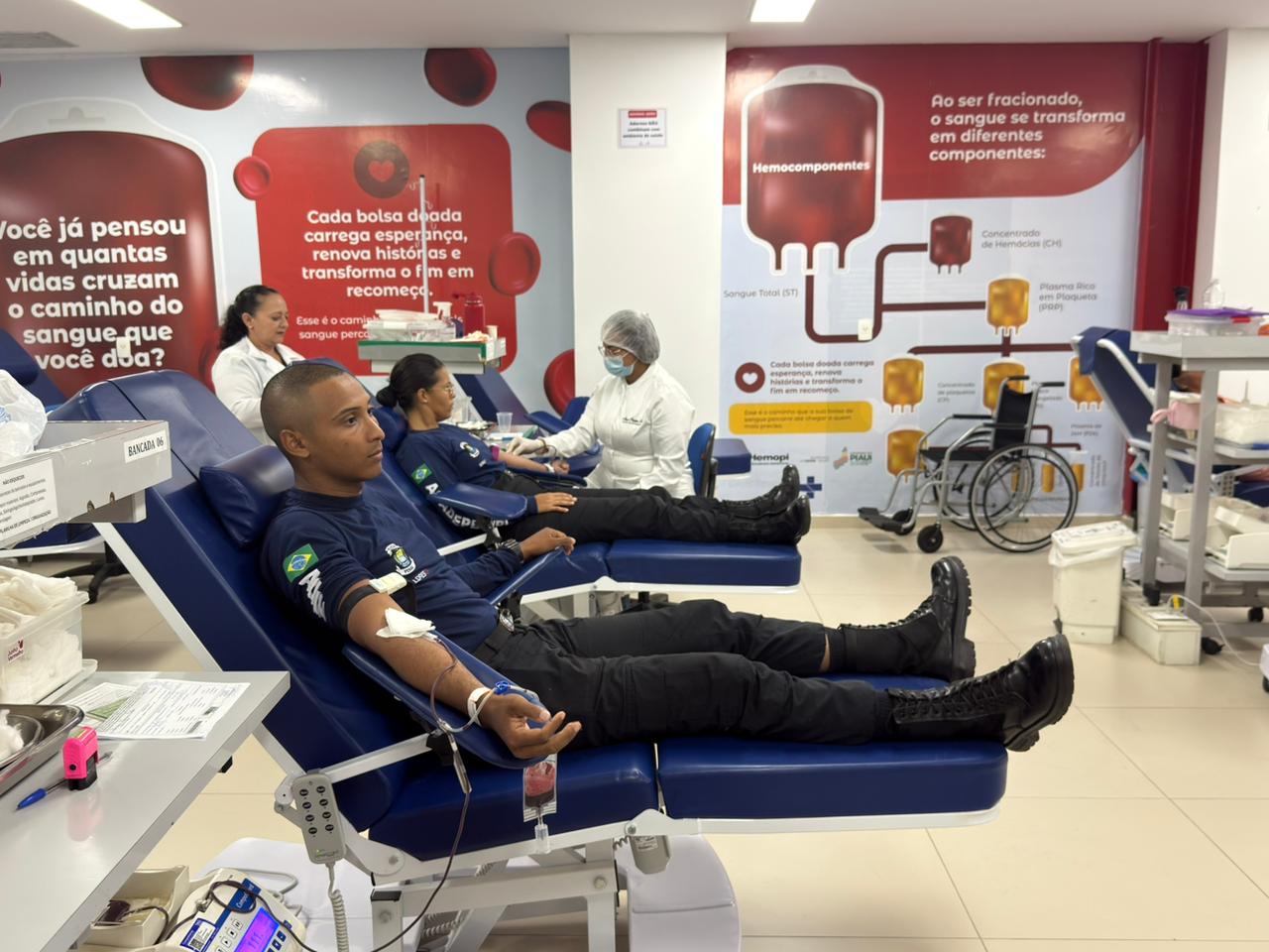 Alunos do Curso de Formação da Polícia Penal do Piauí realizam campanha de doação de sangue